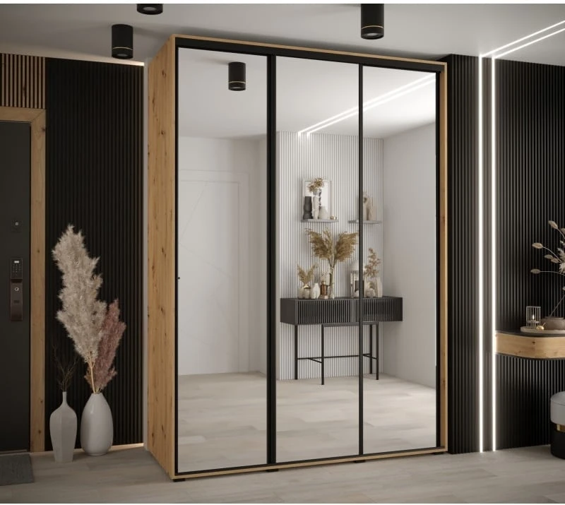 Šatní skříň s posuvnými dveřmi Davos 2 170, hloubka 60 cm