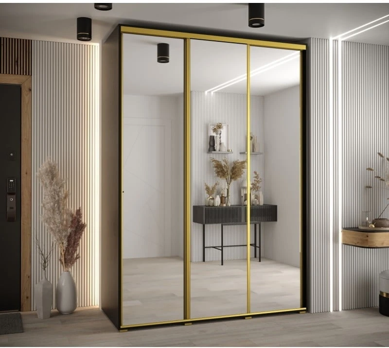 Šatní skříň s posuvnými dveřmi Davos 2 180, hloubka 60 cm