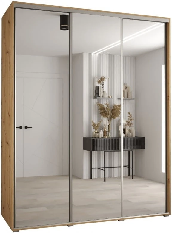 Šatní skříň s posuvnými dveřmi Davos 2 200, hloubka 60 cm