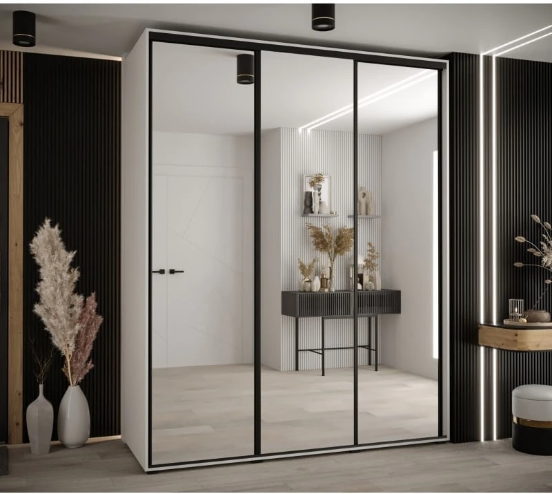 Šatní skříň s posuvnými dveřmi Davos 2 200, hloubka 60 cm