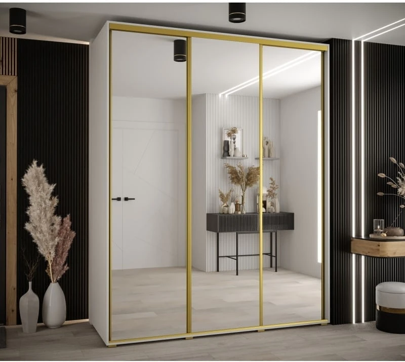 Šatní skříň s posuvnými dveřmi Davos 2 200, hloubka 60 cm