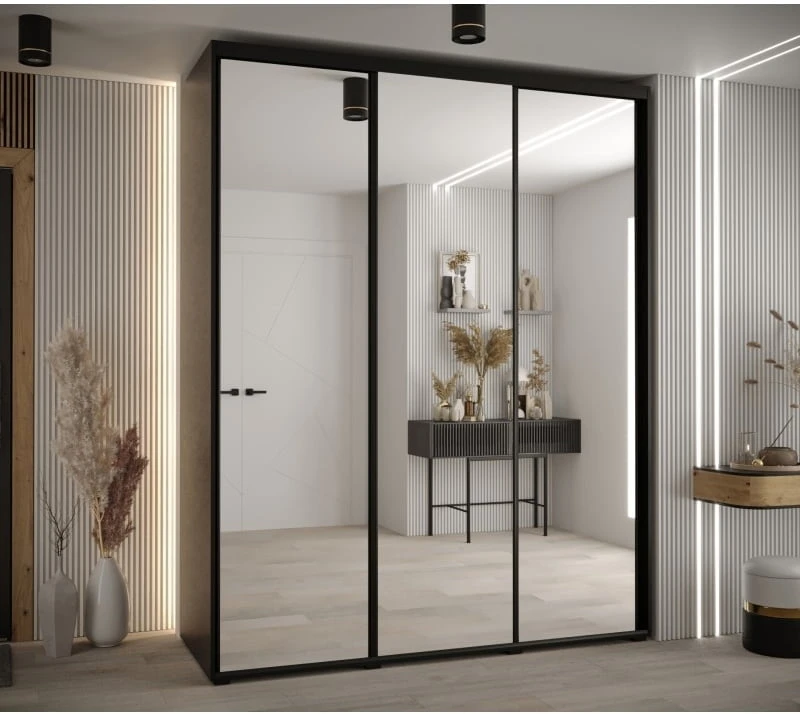 Šatní skříň s posuvnými dveřmi Davos 2 200, hloubka 60 cm