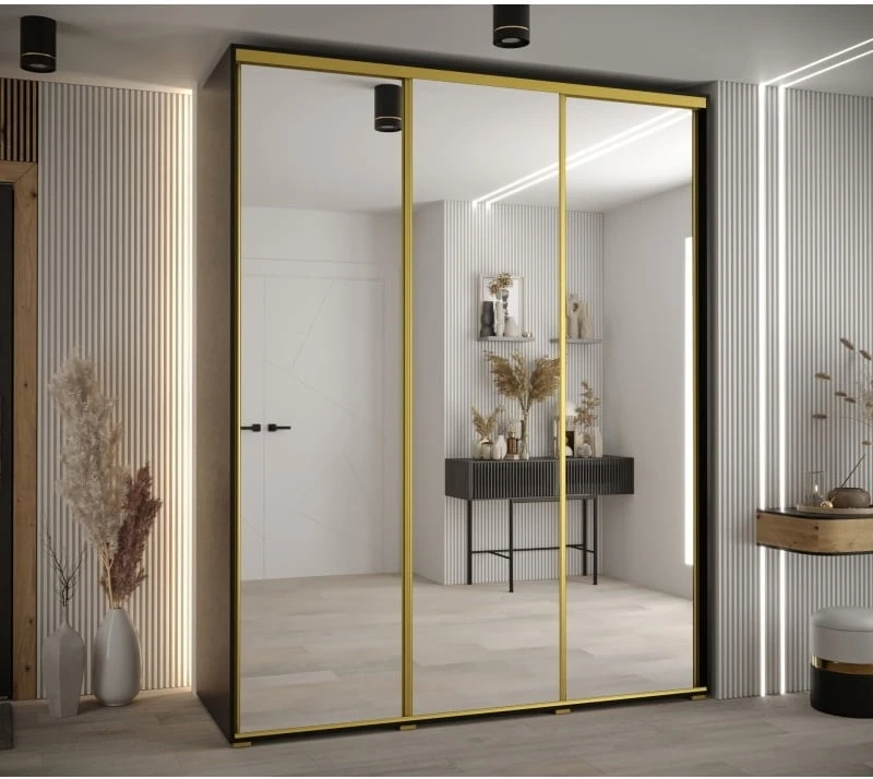 Šatní skříň s posuvnými dveřmi Davos 2 200, hloubka 60 cm