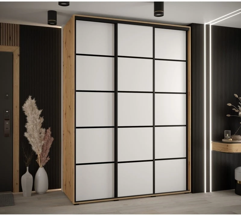 Šatní skříň s posuvnými dveřmi Davos 4 170, hloubka 60 cm