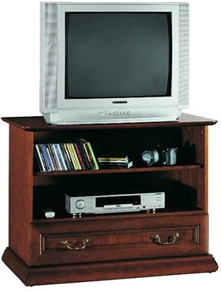 Stylový TV stolek se zásuvkou a výklenky do obývacího pokoje Rainer