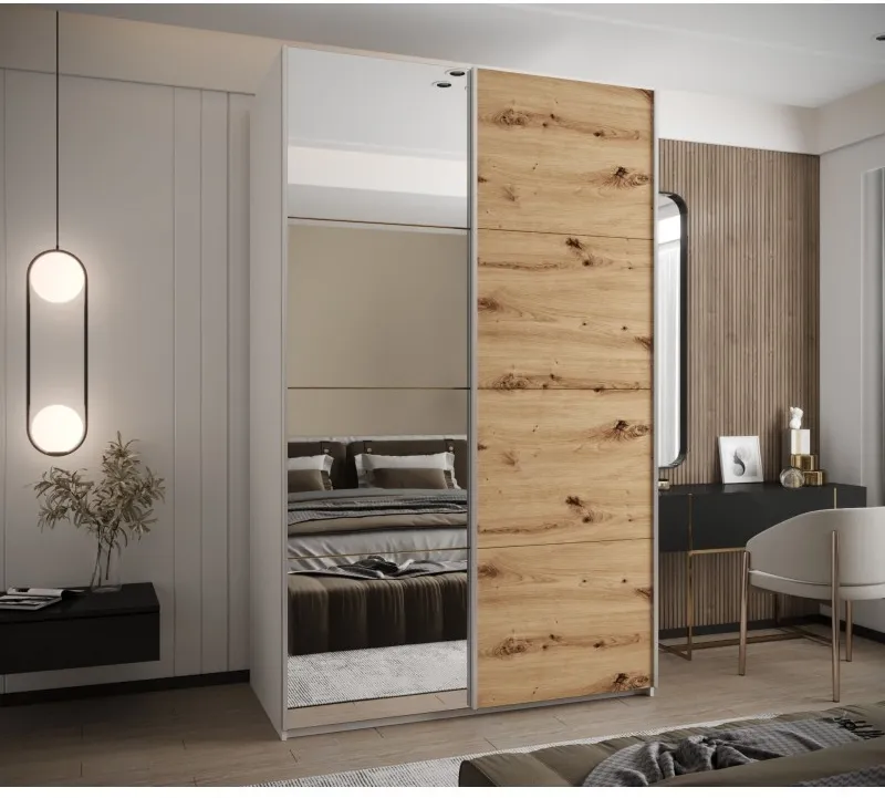 Skriňa s posuvnými dverami so zrkadlom Lux 3 160 — 2