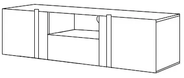 TV stolík závesný Verica 150 cm — 7