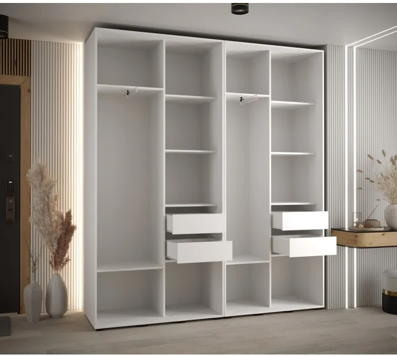 Skriňa s posuvnými dverami so zrkadlom Davos 5 210 cm 45 cm hĺbky — 3
