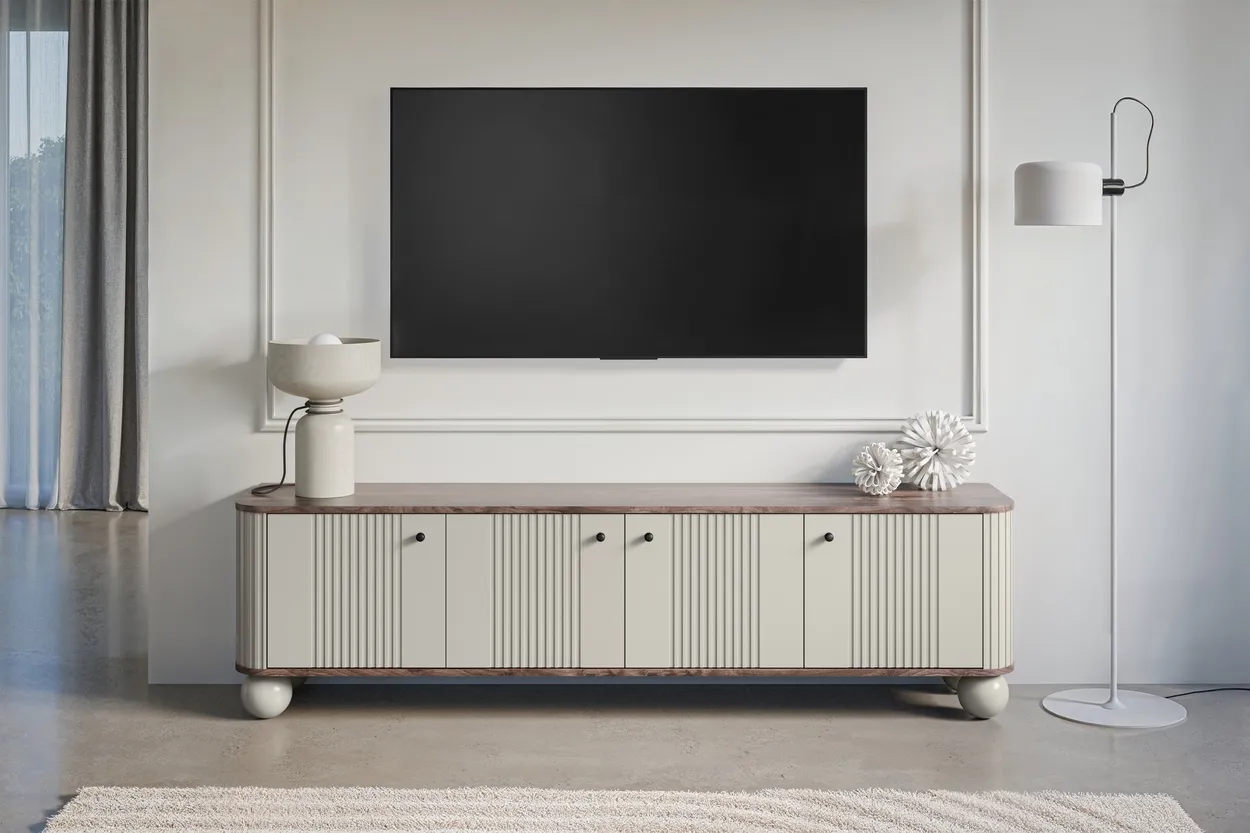 TV stolík Vesper 187 4D s guľovitými nožičkami — 2