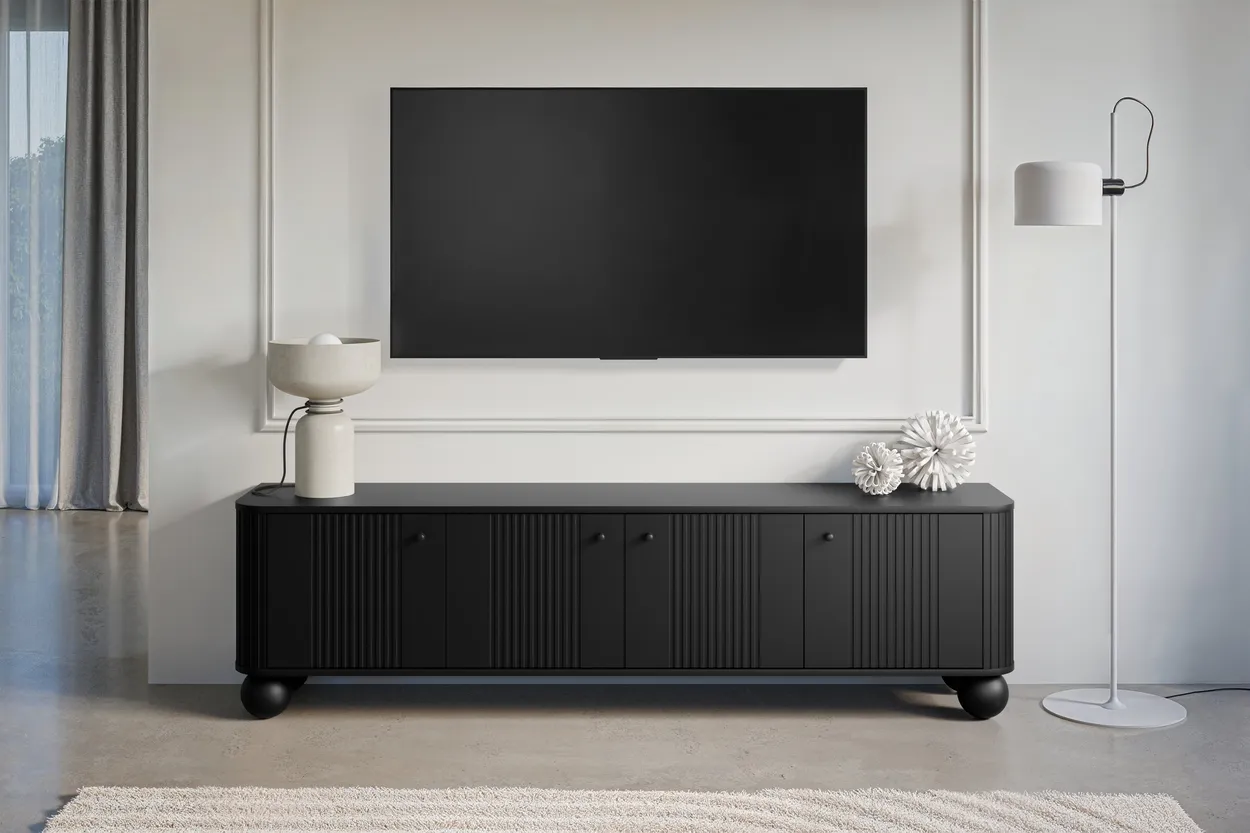 TV stolík Vesper 187 4D s guľovitými nožičkami — 2
