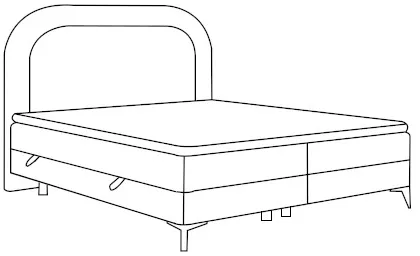 Čalúnená posteľ Mela 180 s úložným priestorom — 8