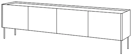 TV stolík Desin 220 cm so zásuvkou — 8
