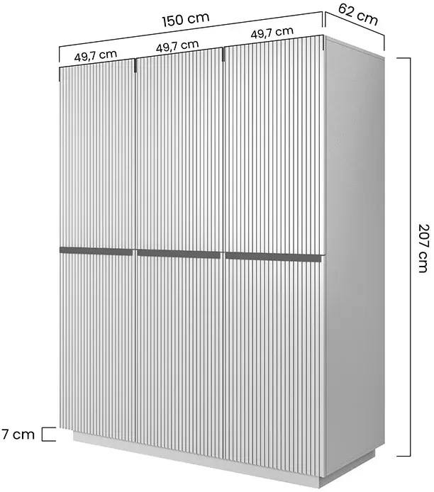 Skriňa Nicole na sokli 150 cm — 4