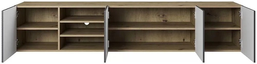 TV stolík závesný s výklenkom Asha 200 cm — 6