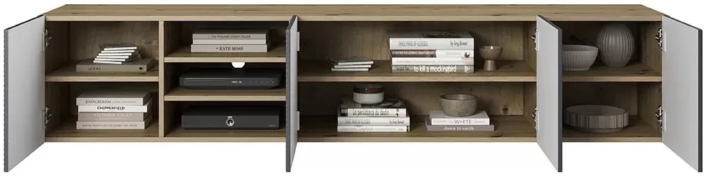 TV stolík závesný s výklenkom Asha 200 cm — 7