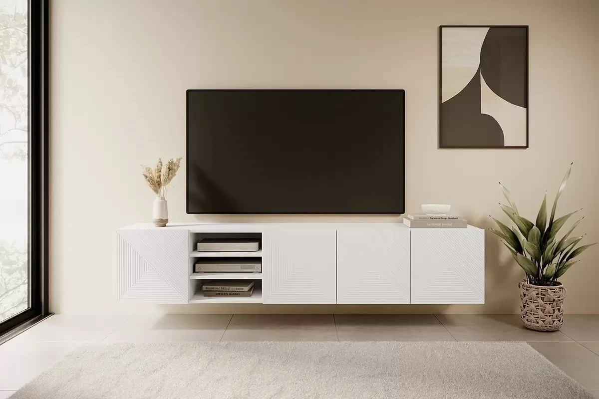 TV stolík závesný s výklenkom Asha 200 cm — 2
