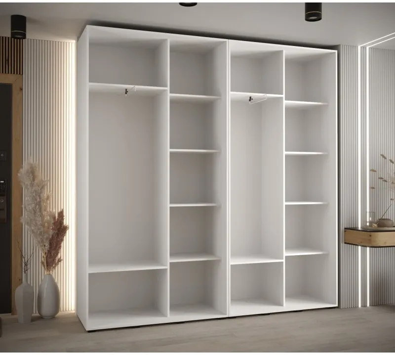 Skriňa s posuvnými dverami so zrkadlom vysoká Davos 3 230 hĺbka 45 cm — 3