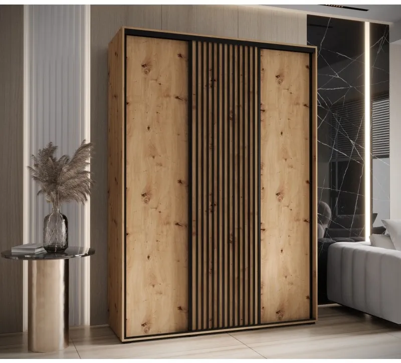 Skriňa s posuvnými dverami Lanko 1 180 cm 45 cm hĺbky — 2