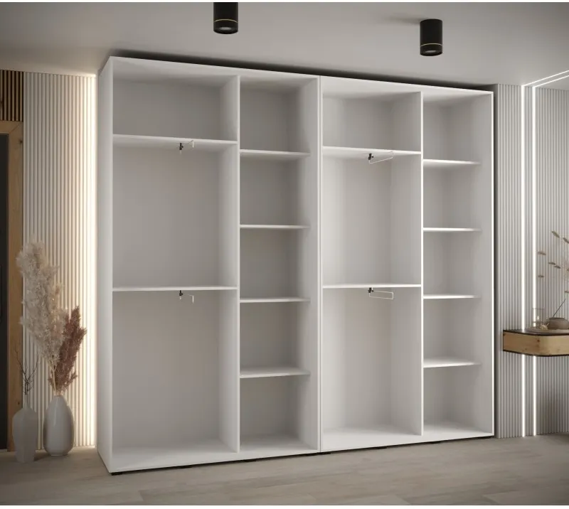 Skriňa s posuvnými dverami so zrkadlom vysoká Davos 3 260 hĺbka 45 cm — 3
