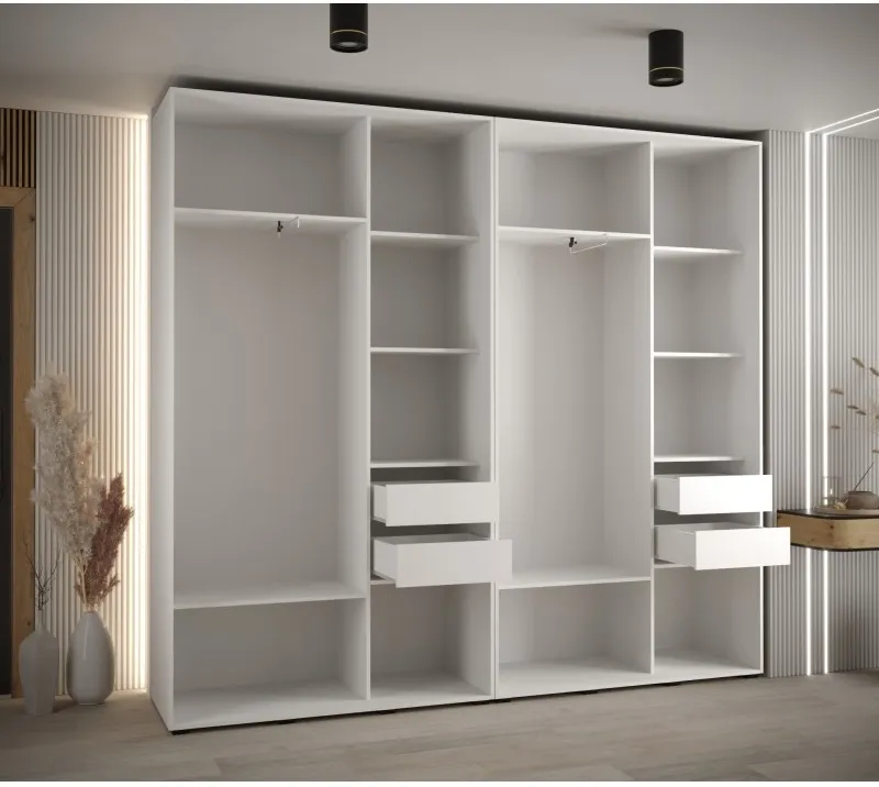 Skriňa s posuvnými dverami so zrkadlom vysoká Davos 3 260 hĺbka 45 cm — 5