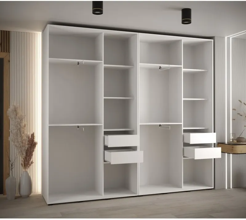 Skriňa s posuvnými dverami so zrkadlom vysoká Davos 3 260 hĺbka 45 cm — 6
