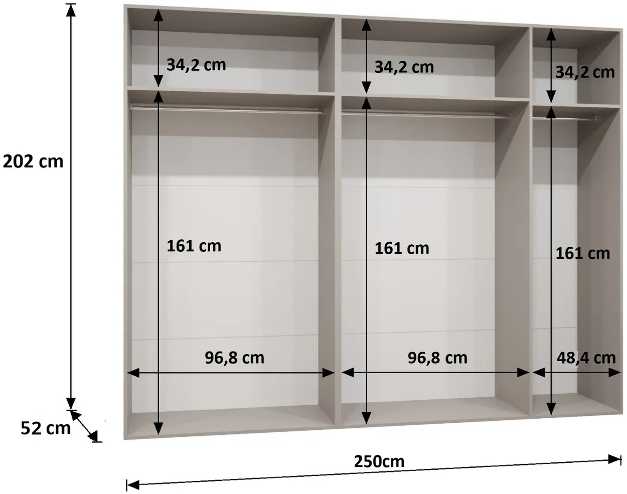 Skriňa Bari 2 250 cm — 4