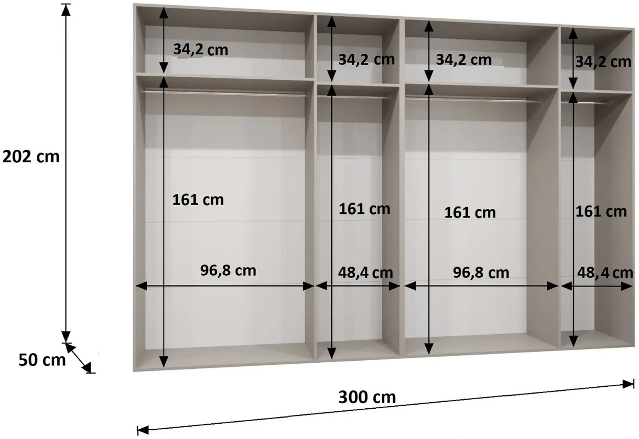 Skriňa Sandi 1 300 cm — 4