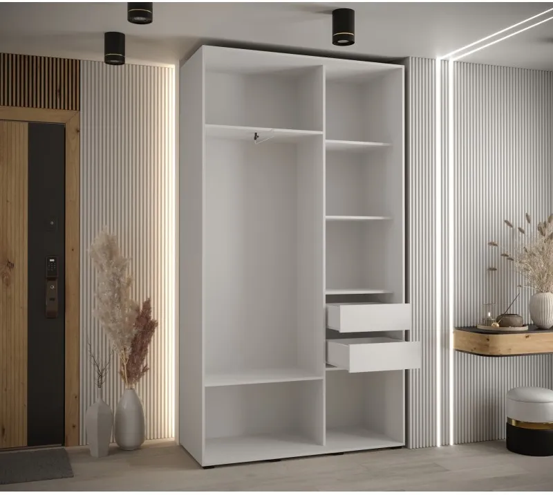 Skriňa s posuvnými dverami so zrkadlom Lanko 2 140 cm 45 cm hĺbky — 6