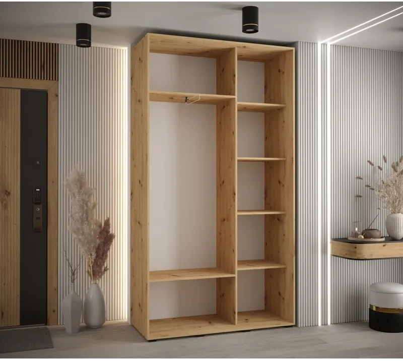 Skriňa s posuvnými dverami so zrkadlom Lanko 2 140 cm 45 cm hĺbky — 2