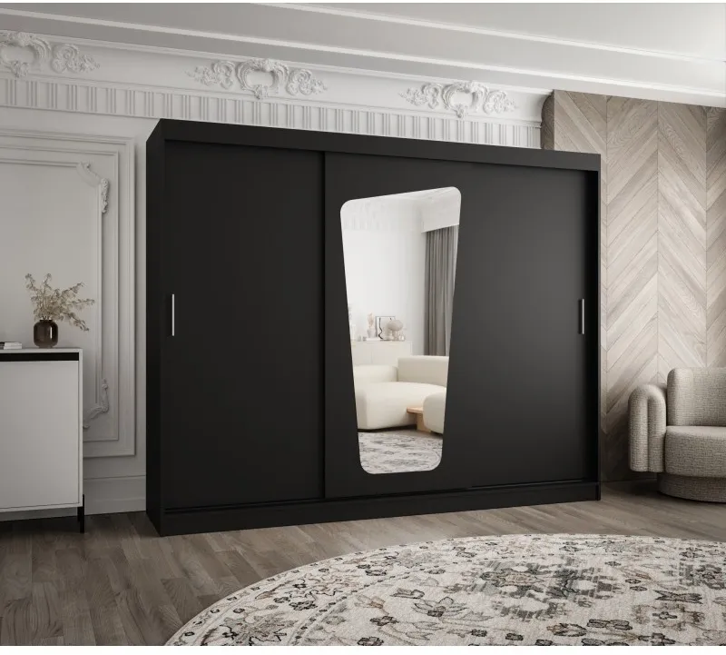 Skriňa s posuvnými dverami so zrkadlom Moka 250 cm — 2