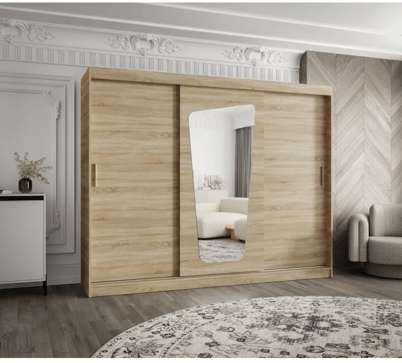 Skriňa s posuvnými dverami so zrkadlom Moka 250 cm — 5