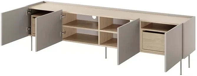 TV stolík Desin 220 cm s 2 zásuvkami — 3