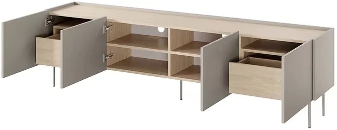 TV stolík Desin 220 cm s 2 zásuvkami — 7