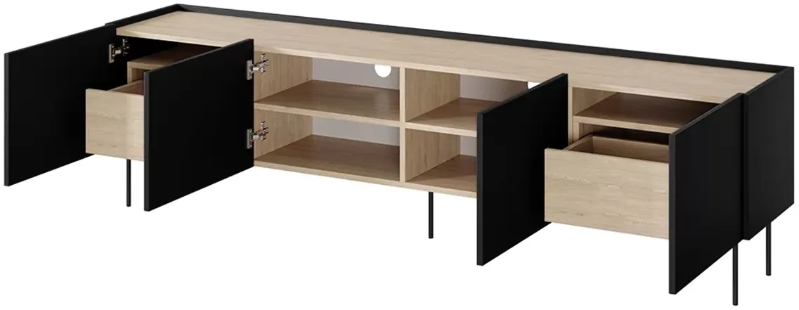 TV stolík Desin 220 cm s 2 zásuvkami — 7