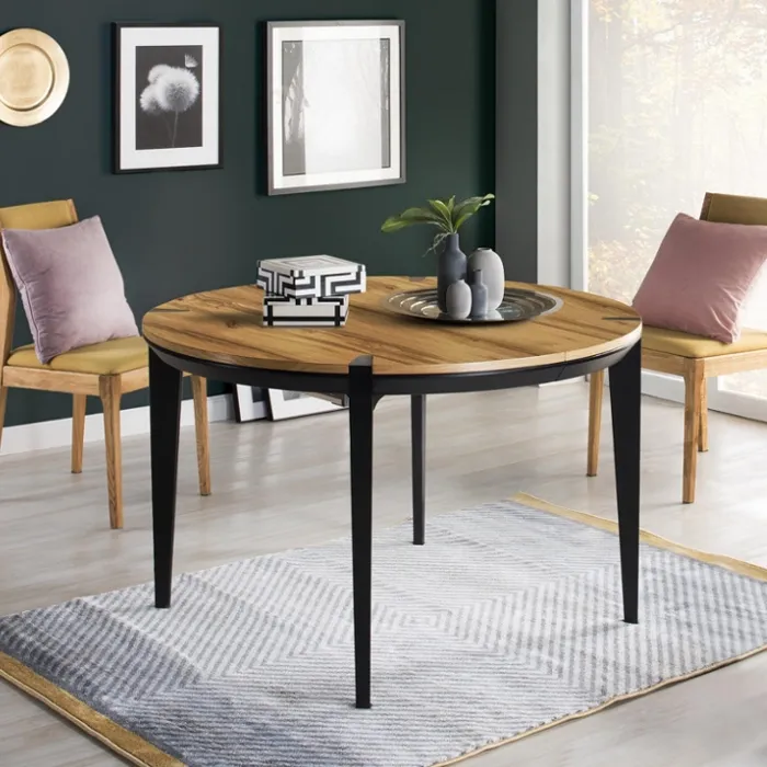 Rozkladací okrúhly stôl 120 cm Moreno — 3