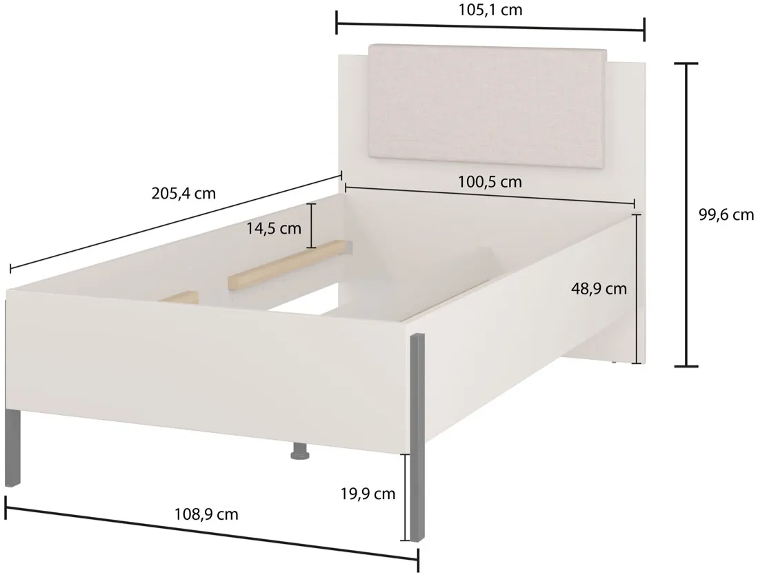 Posteľ 100 s úložným priestorom Jukon S — 3