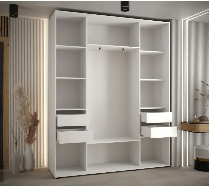 Skriňa s posuvnými dverami so zrkadlom Lanko 2 190 cm 45 cm hĺbky — 5