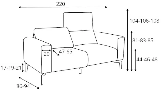 Pohovka 2,5-miestna Cosy — 4