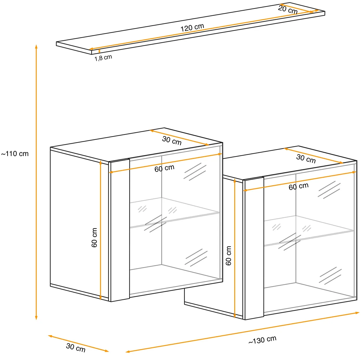 Obývacia stena Switch III s osvetlením — 3