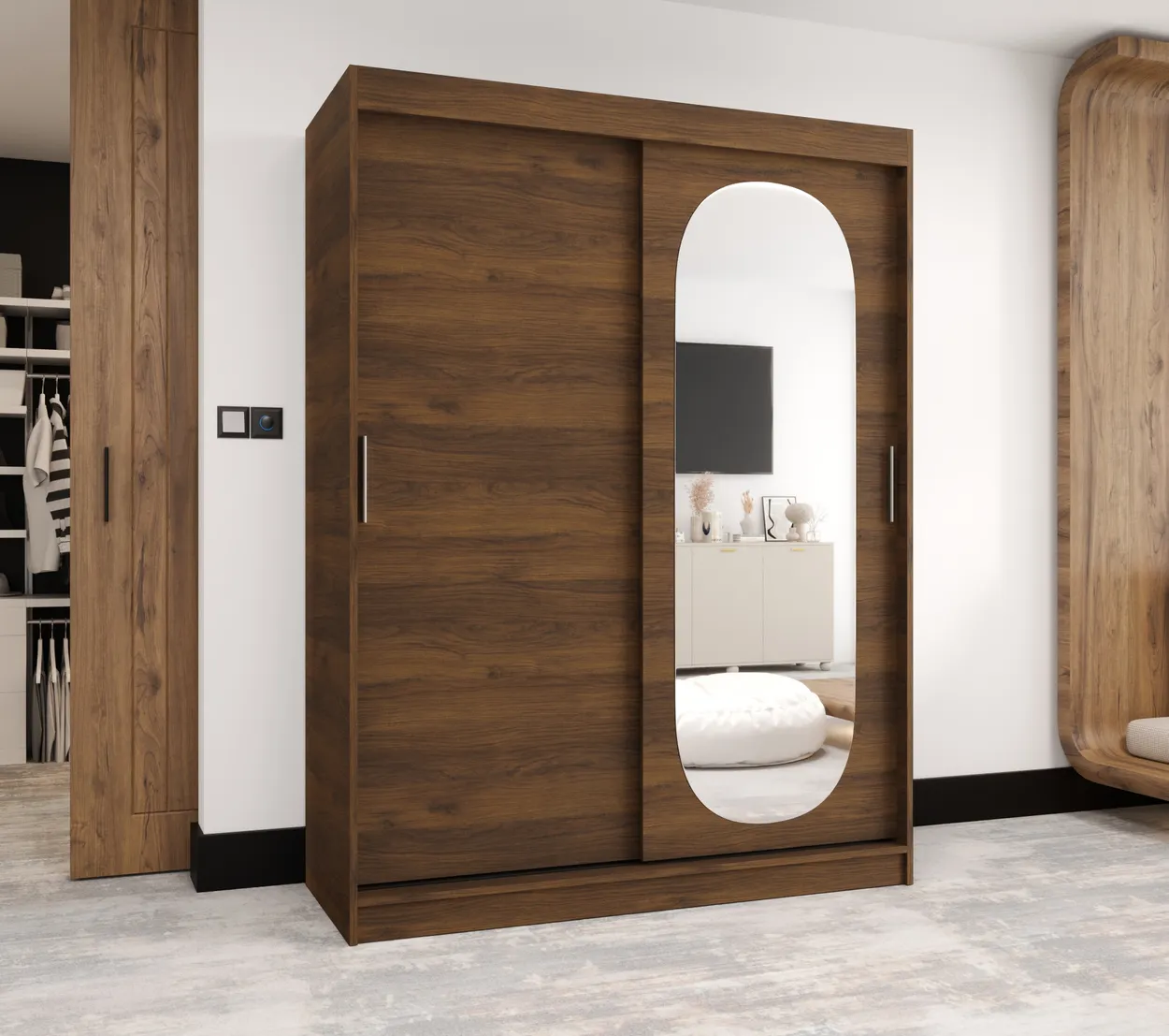 Skriňa s posuvnými dverami so zrkadlom Royal 150 cm — 2