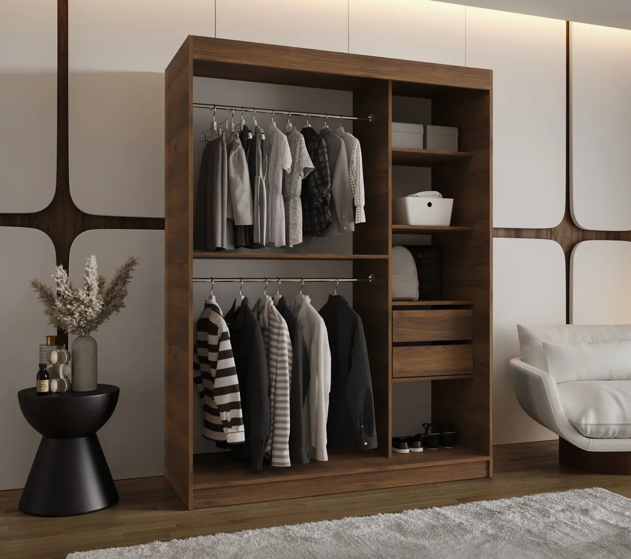 Skriňa s posuvnými dverami so zrkadlom Royal 150 cm — 5