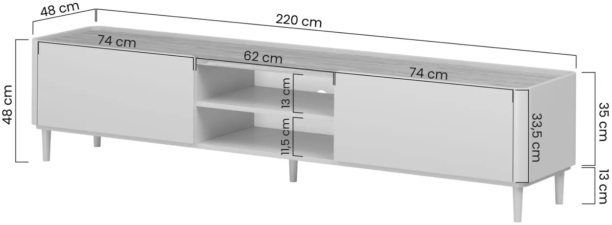 TV stolík na nožičkách 220 Elivo — 4
