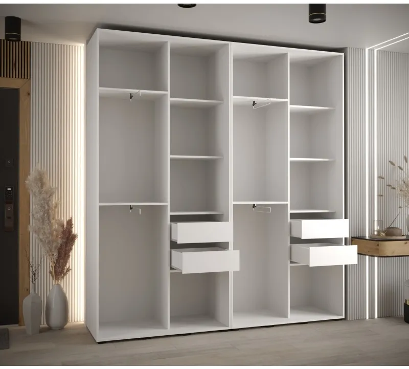 Skriňa s posuvnými dverami so zrkadlom Davos 5 220 cm 45 cm hĺbky — 2