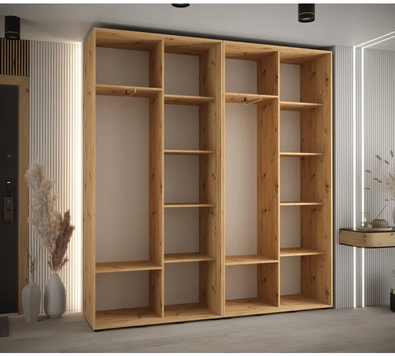 Skriňa s posuvnými dverami so zrkadlom Davos 5 220 cm 45 cm hĺbky — 3