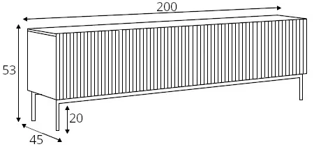 TV stolík Nicole 200 cm — 4