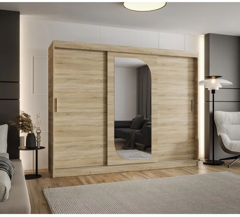 Skriňa s posuvnými dverami so zrkadlom Spoti 250 cm — 5