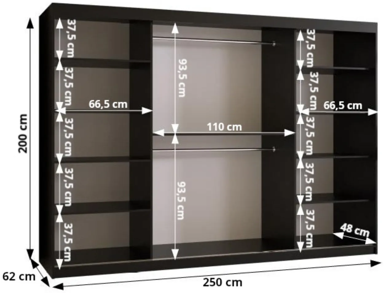 Skriňa Rubino Y 250 cm — 4