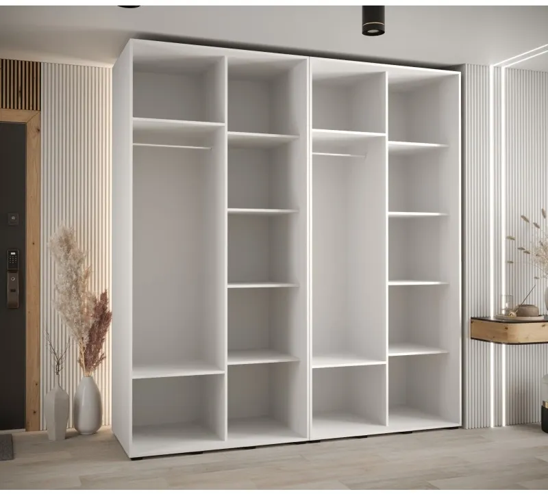 Skriňa s posuvnými dverami so zrkadlom vysoká Davos 3 220 hĺbka 60 cm — 3
