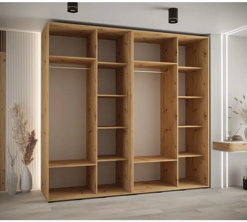 Skriňa s posuvnými dverami so zrkadlom vysoká Davos 3 250 hĺbka 45 cm — 5