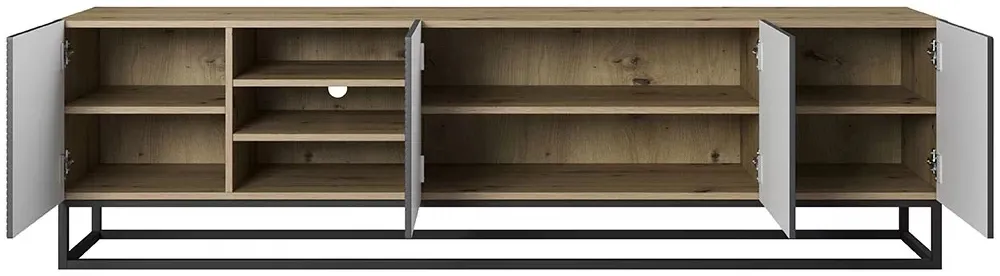 TV stolík Asha 200 s výklenkom na kovovom ráme — 6